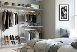 Актуальные идеи обустройства гардеробной зоны в спальне